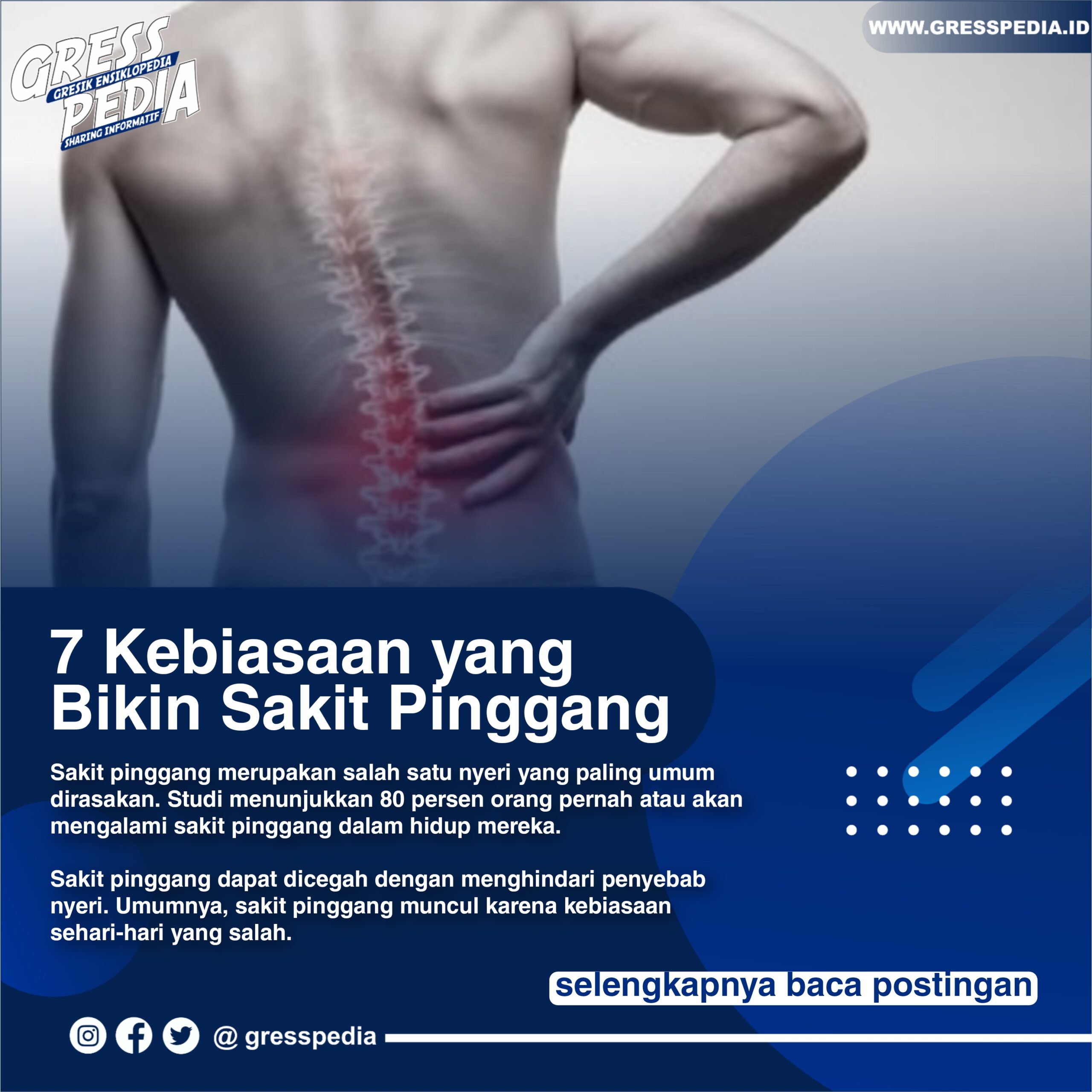 Gresik - 7 Kebiasaan yang Bikin Sakit Pinggang