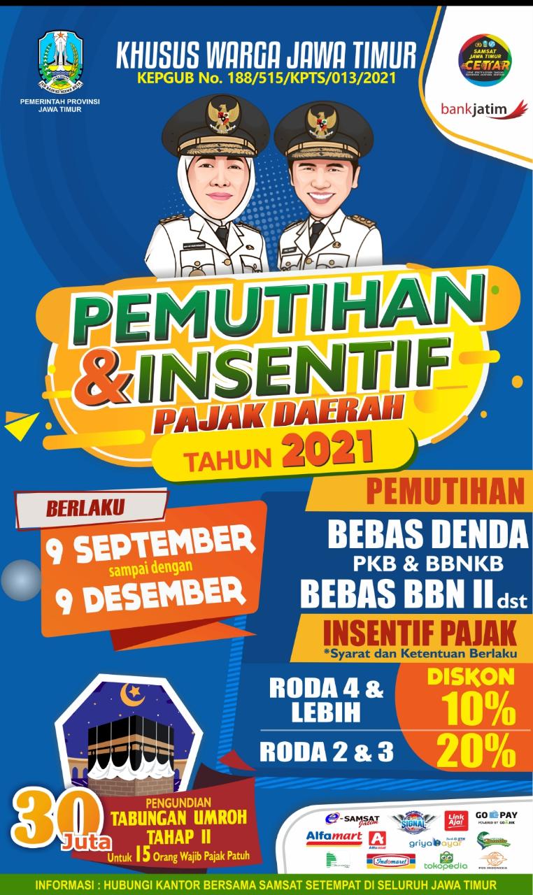 Pemutihan Pajak Jawa Timur September-Desember 2021