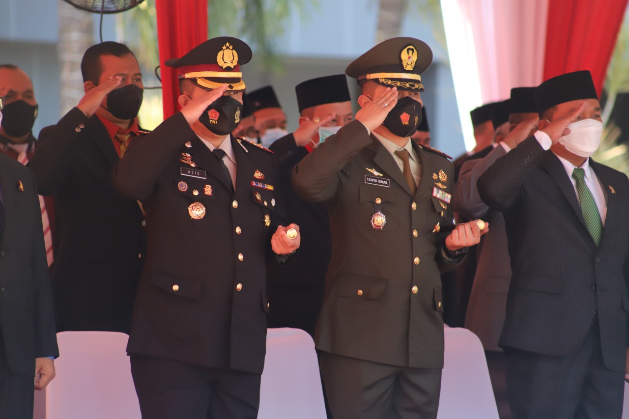 Hari Kesaktian Pancasila, Kapolres Gresik Mengingatkan Covid 19 Belum Berakhir