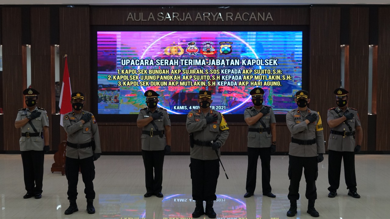 Rotasi Tiga Kapolsek Jajaran Polres Gresik