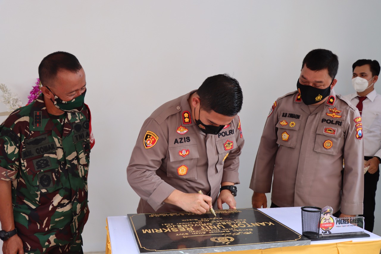 Kapolres Gresik Resmikan Kantor Unit Reskrim Polsek Driyorejo Gresik