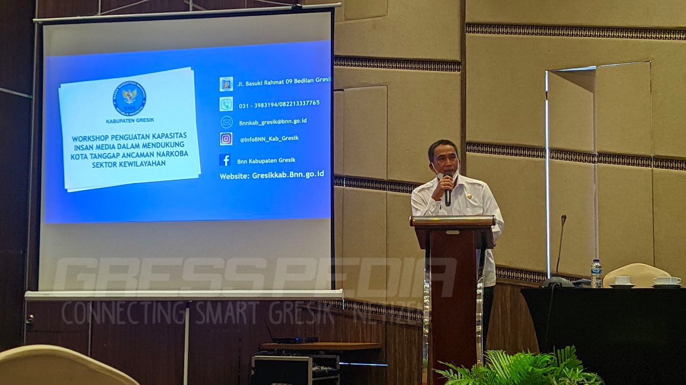 BNNK Gresik Ajak Insan Media Mendukung Tanggap Ancaman Narkoba