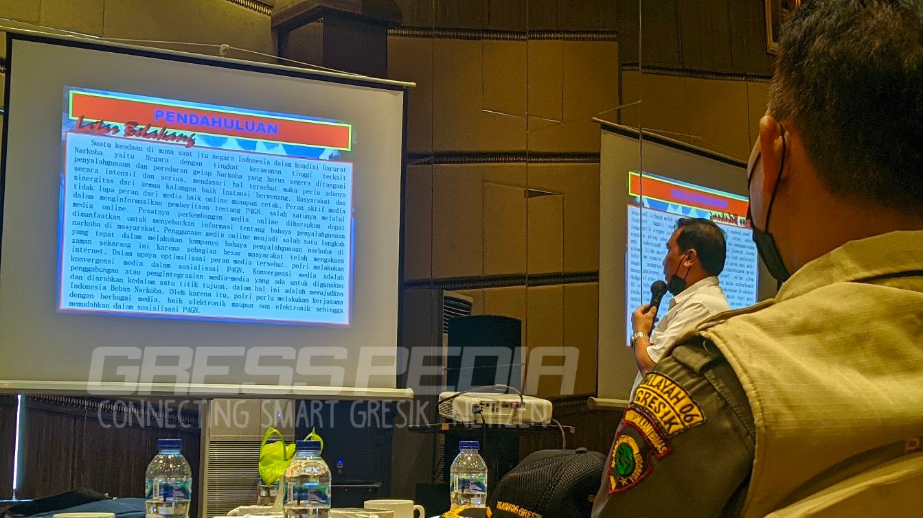 BNNK Gresik Ajak Insan Media Mendukung Tanggap Ancaman Narkoba