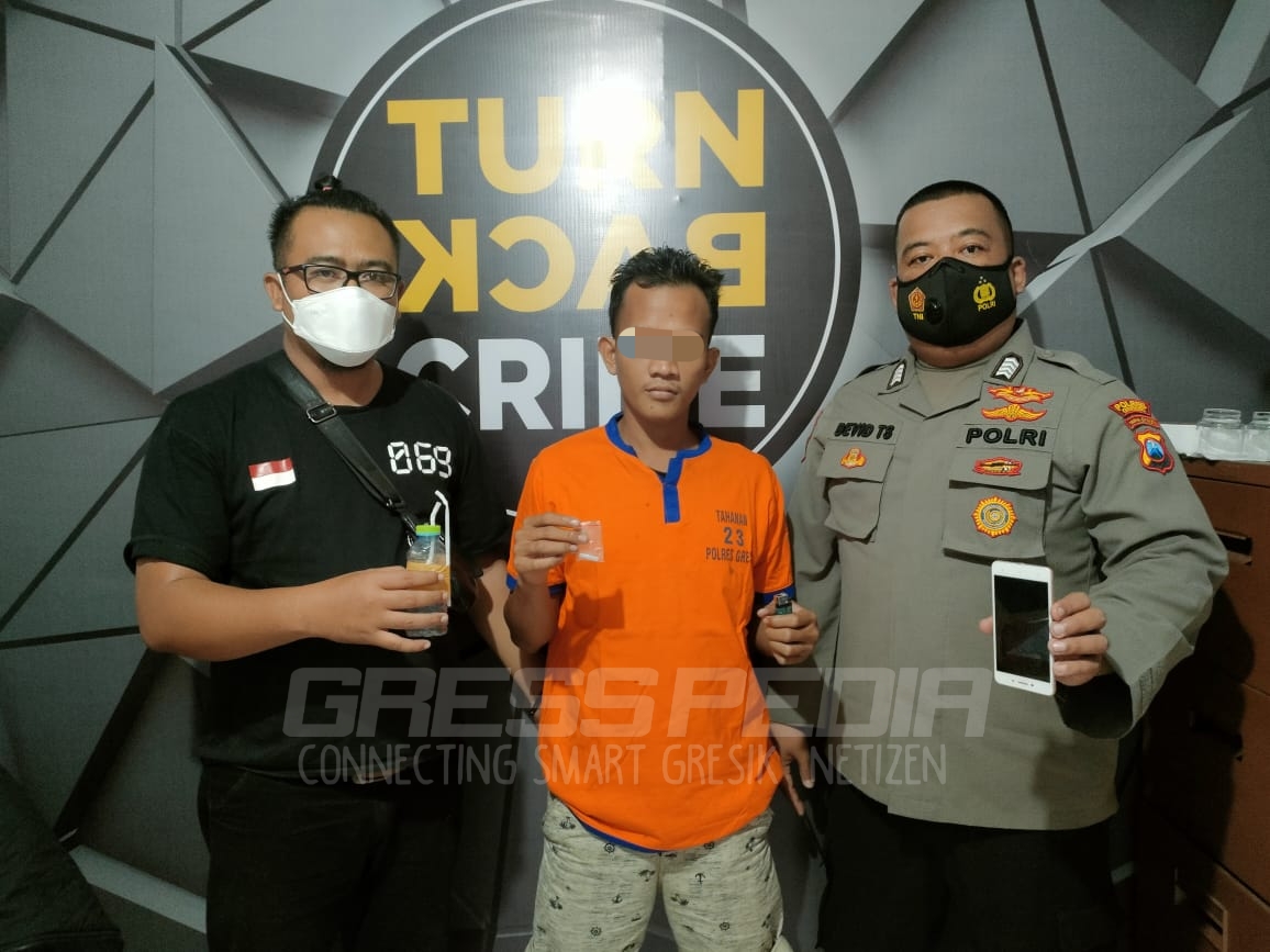 Polsek Duduk Sampeyan Tangkap Budak Narkoba Saat Teler di Rumah