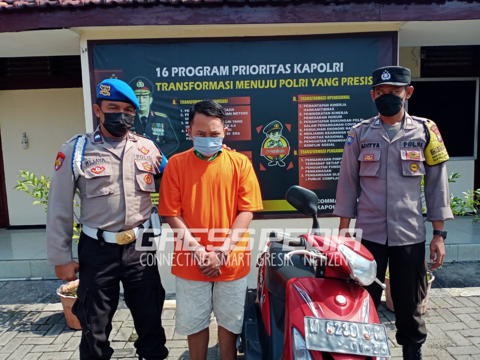 Polres Gresik Kembali Berhasil Bekuk Pelaku Curanmor