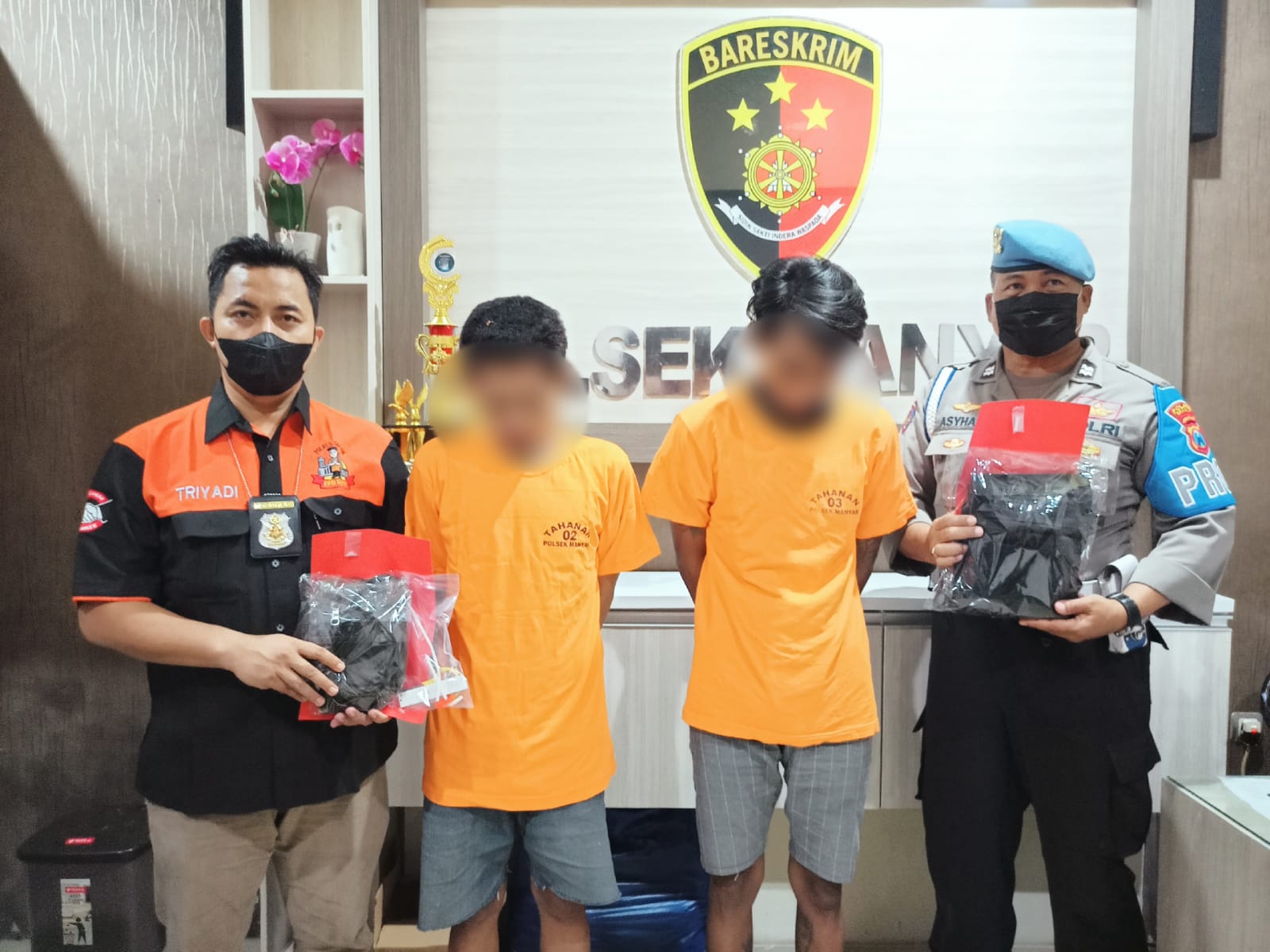 Polsek Manyar Tangkap Dua Budak Sabu di Perbatasan Gresik