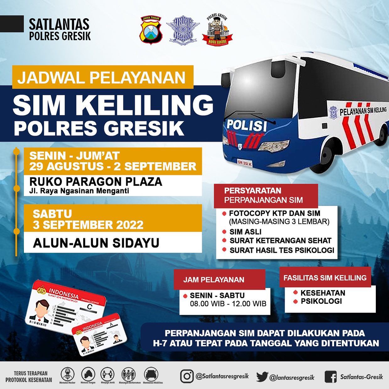 Jadwal Sim Keliling Gresik Agustus 2022 (Minggu ke 4)