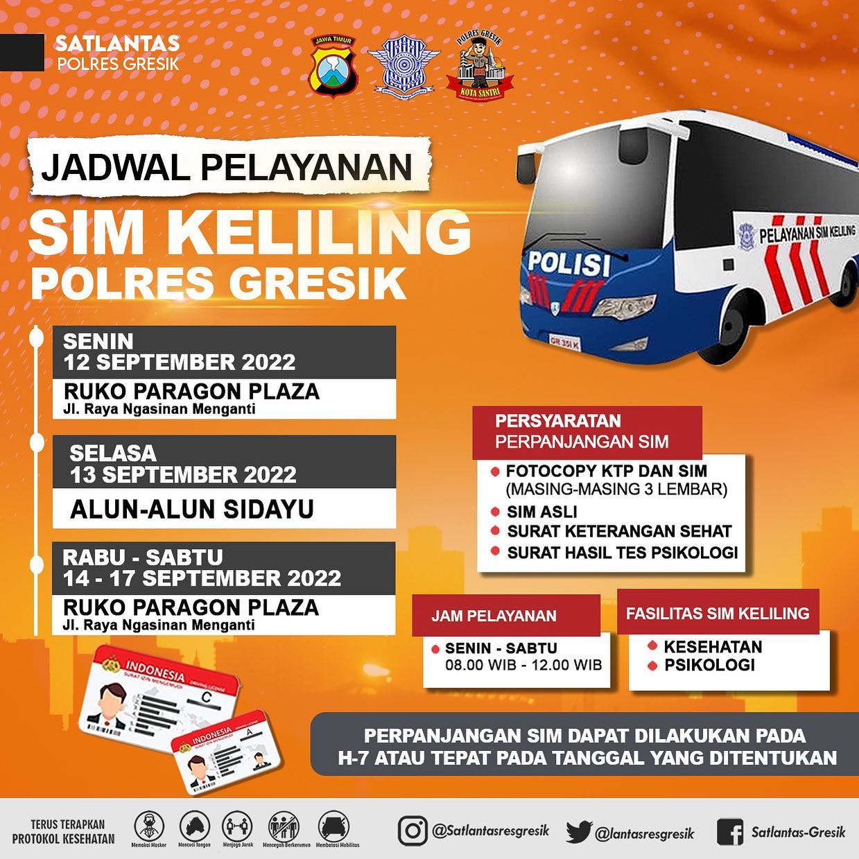 Jadwal Sim Keliling Gresik September 2022 (Minggu ke 2)