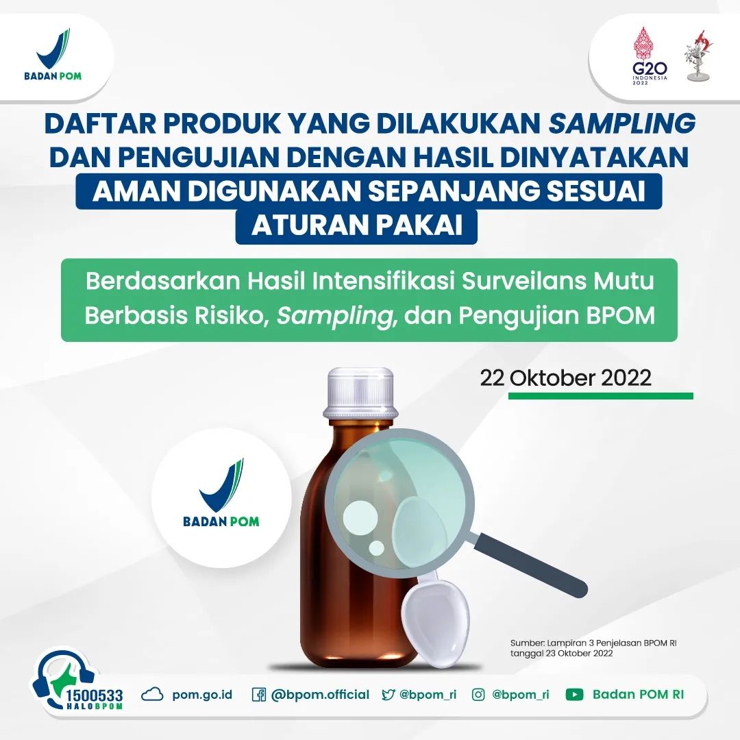 13 Produk Obat Sirup yang Aman Dikonsumsi Oleh BPOM, Berikut Daftarnya
