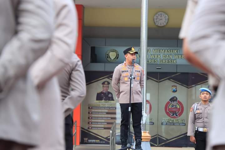 Pimpin Apel Pagi, Kapolres Gresik Beri Pesan Begini Ke Para Pesilat