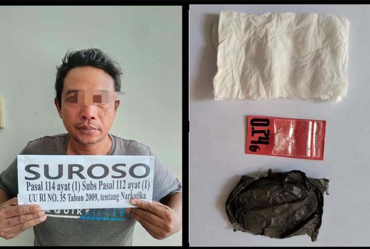 Satreskoba Polres Gresik Tangkap Warga Cerme Kedapatan Menyimpan Sabu