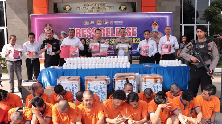 Operasi Tumpas Narkoba, Polres Gresik Tangkap 31 Tersangka