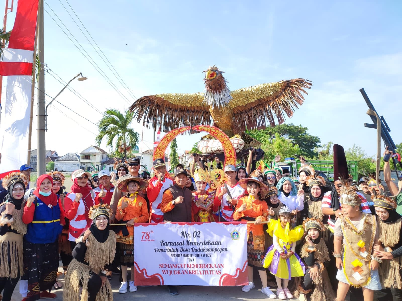 Pemdes Duduksampeyan Gelar Lomba Karnaval Semarak HUT RI ke 78 Tahun