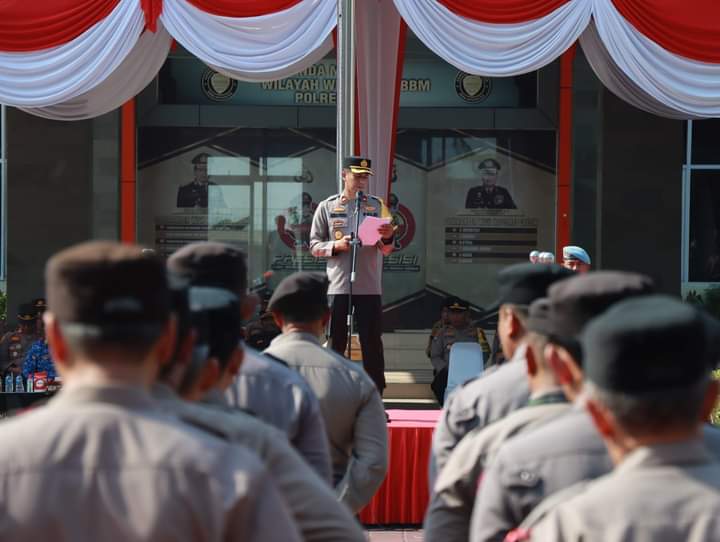 Polres Gresik Gelar Apel Operasi Mantap Brata Semeru 2023/2024