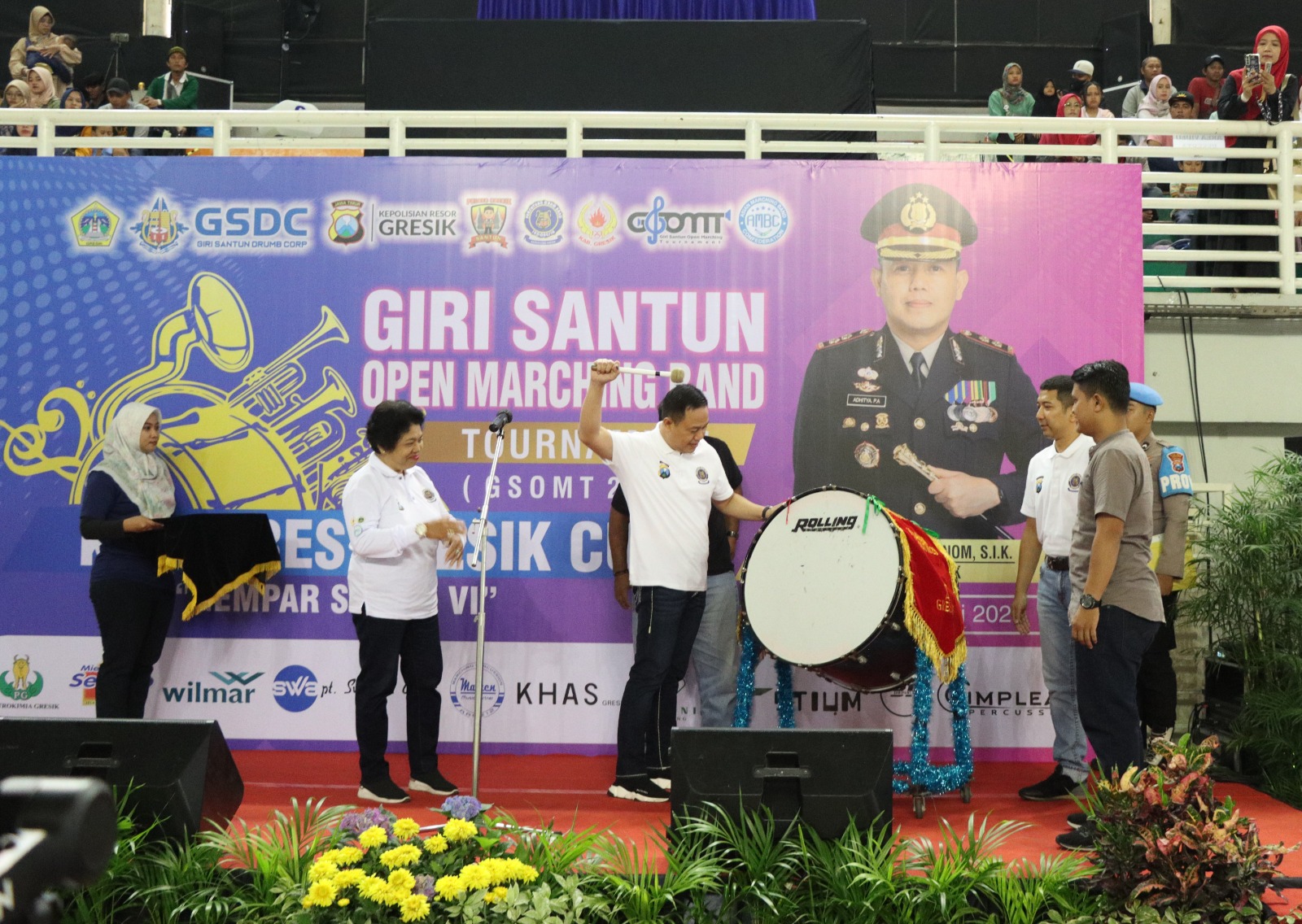 Kapolres Gresik Buka Turnamen Marching Band Kapolres Cup 2024 di WEP