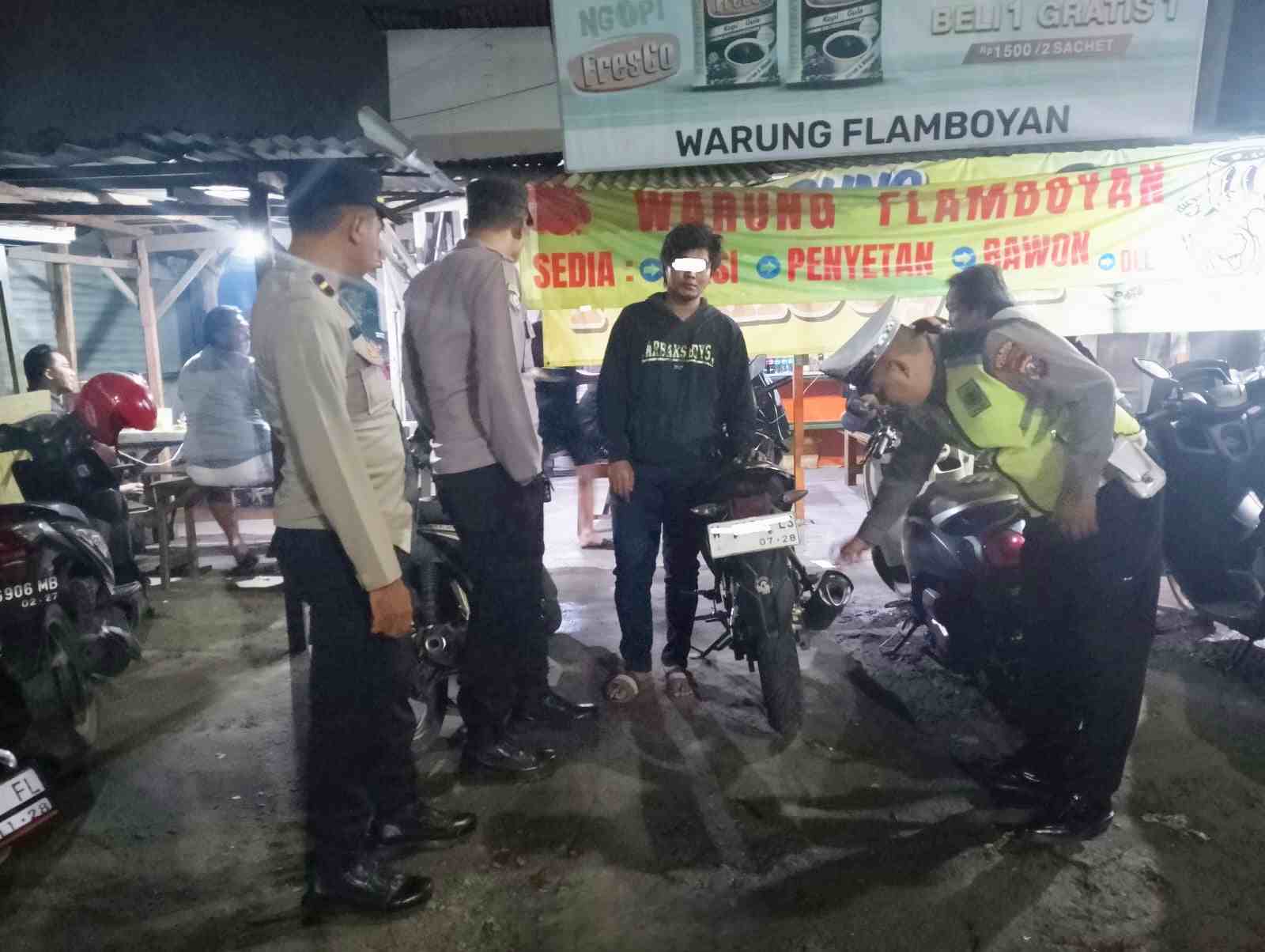 Razia Cipta Kondisi Polsek Kebomas Berhasil Amankan Motor Balap Liar