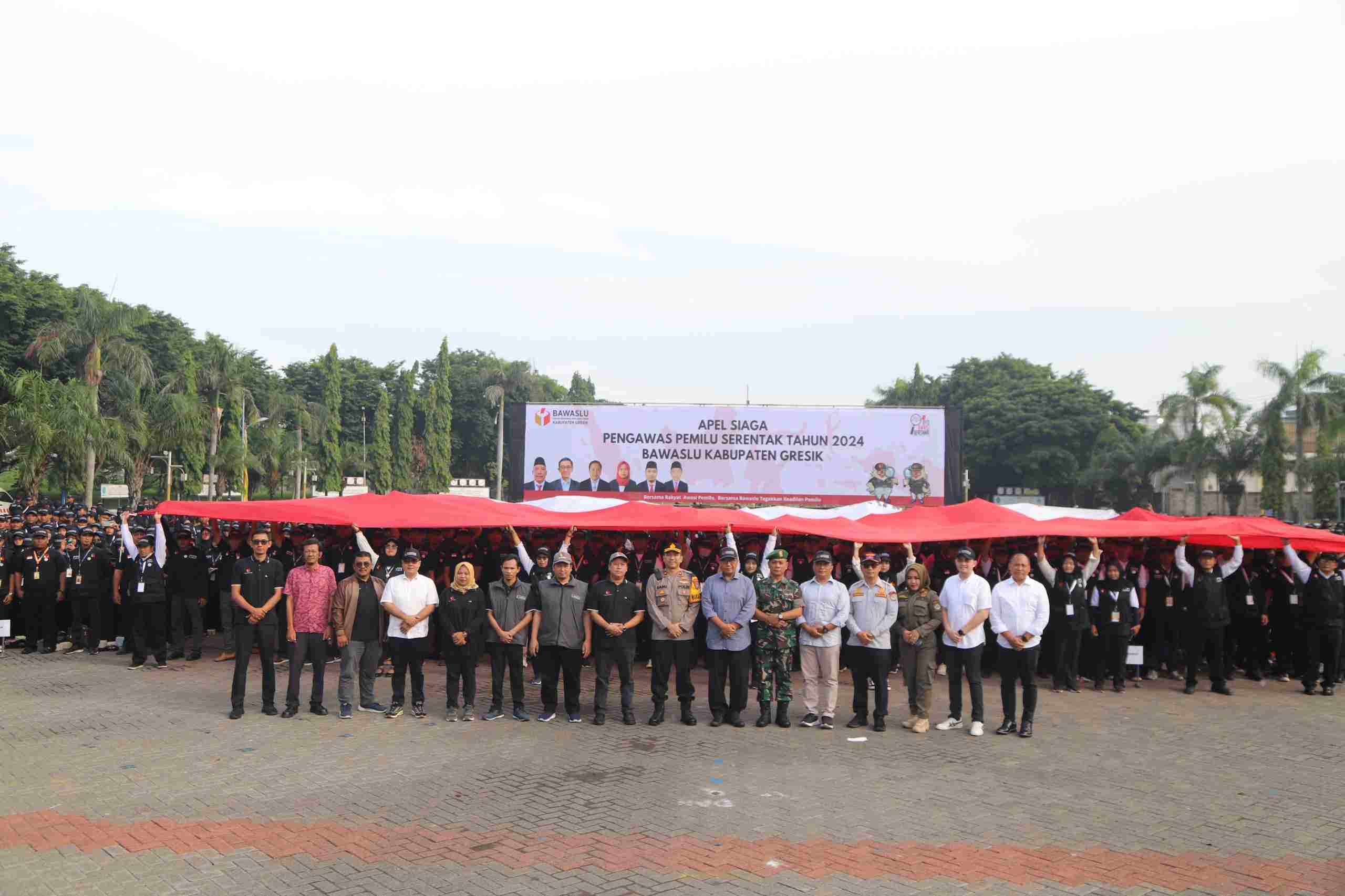Apel Siaga Pengawas Pemilu Serentak Tahun 2024, Kapolres Gresik Siap Berkolaborasi Mengawasi Pemilu