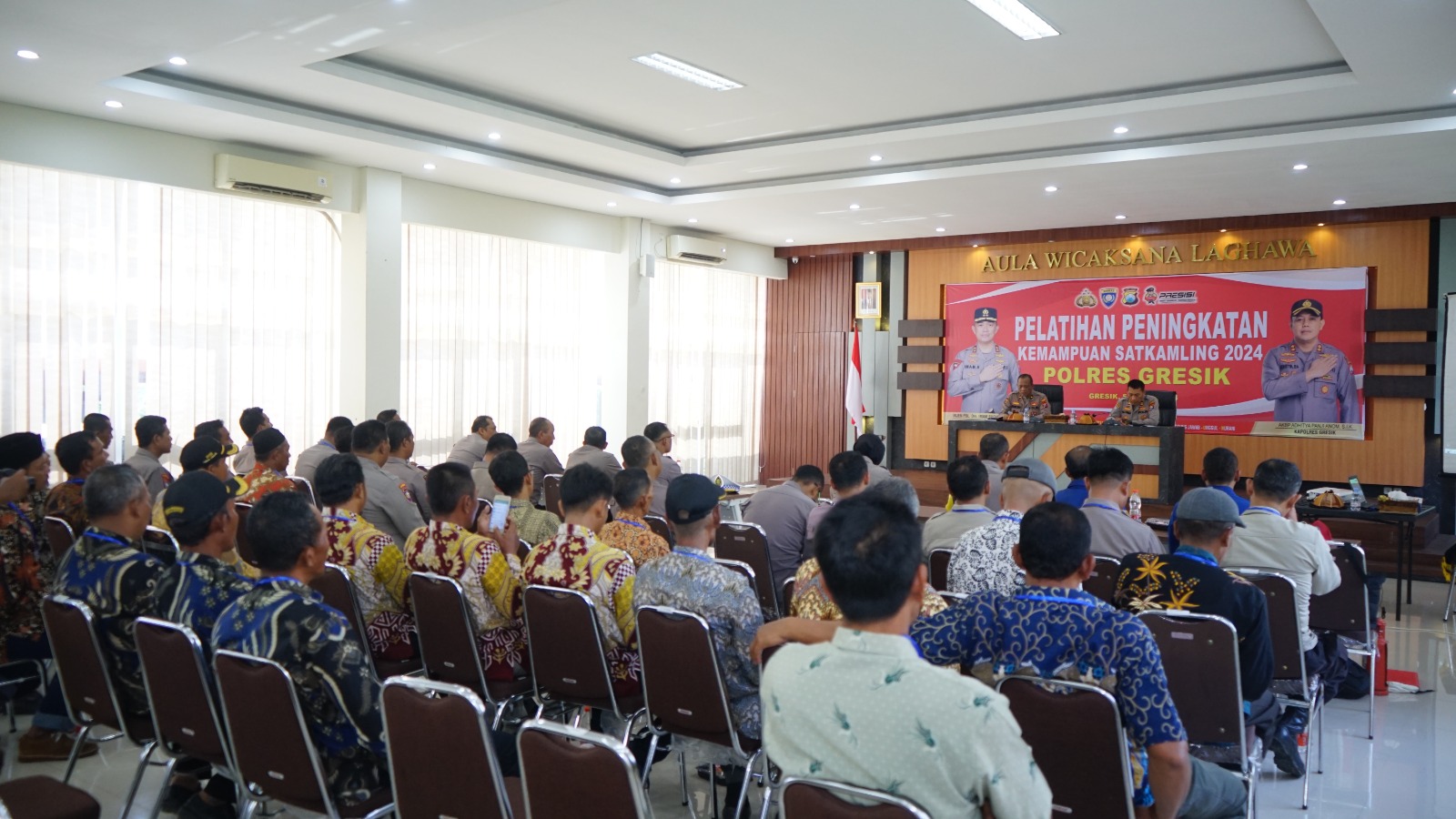 Polres Gresik Gelar Pelatihan Satkamling Peningkatan Kemampuan Bagi Masyarakat