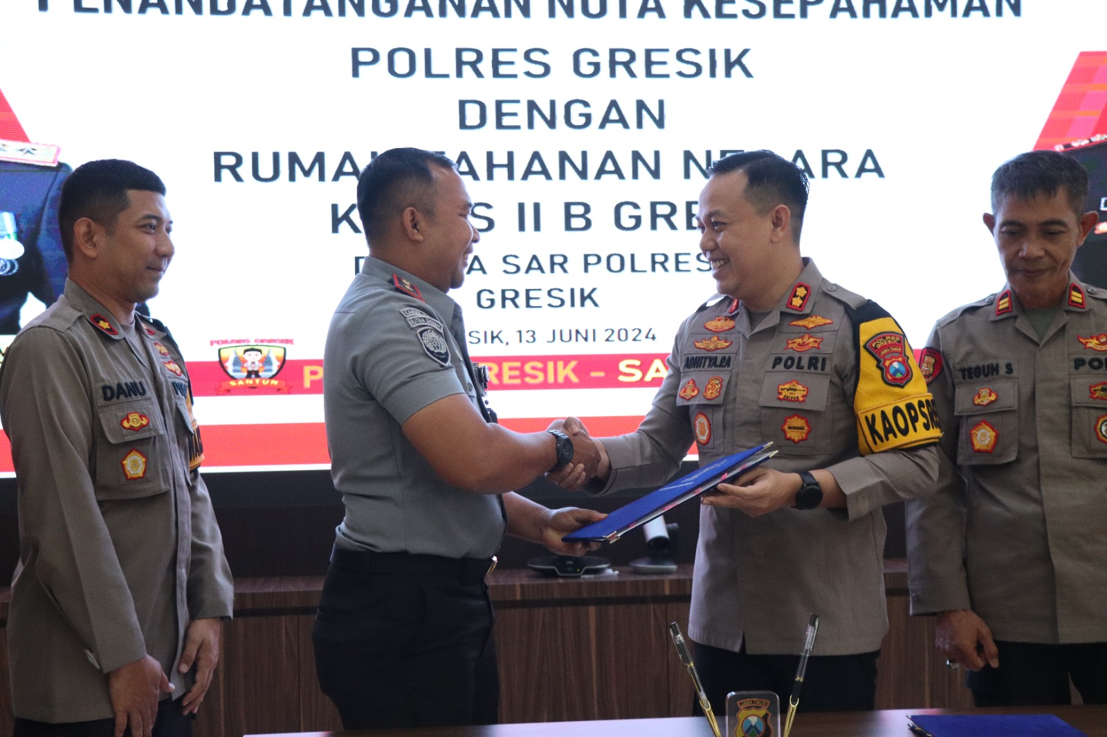 Polres Gresik Sinergi dalam Pengamanan di Rumah Tahanan Negara Kelas IIB Gresik