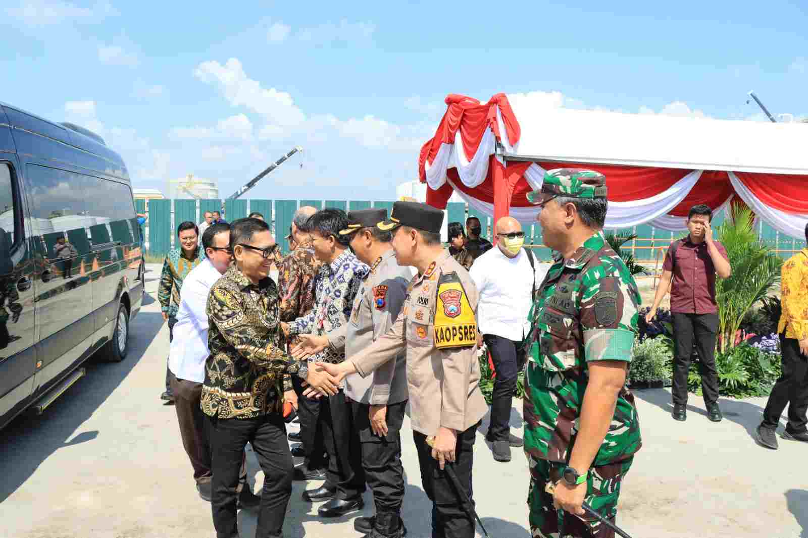 Kapolres Gresik Hadiri Peresmian Operasi Smelter PT. Freeport Indonesia