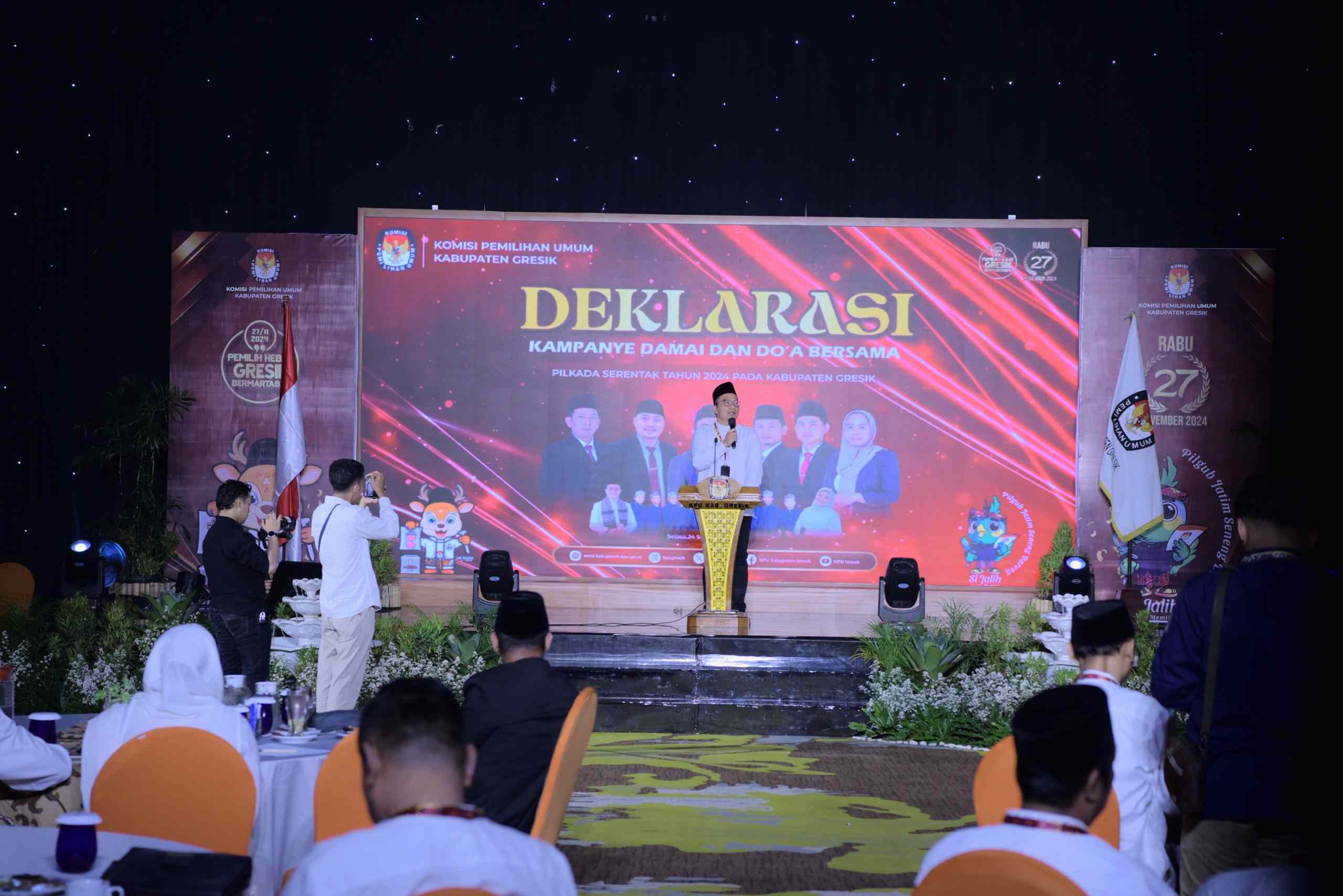 Polres Gresik Dukung Deklarasi Pemilu Damai di Kabupaten Gresik
