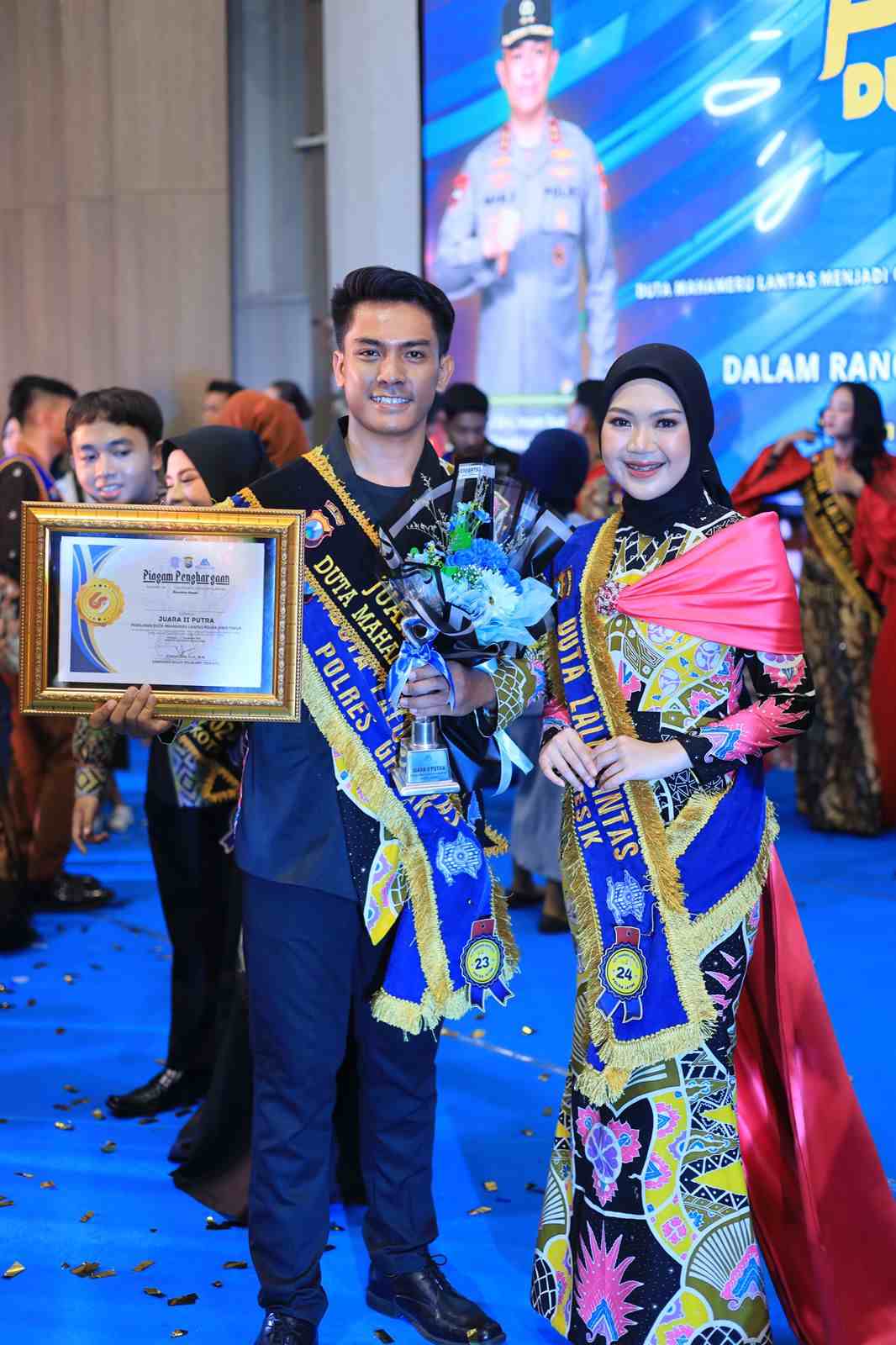 Duta Lantas Polres Gresik Raih Juara 2 Pemilihan Duta Mahameru Lalu Lintas 2024 Polda Jatim