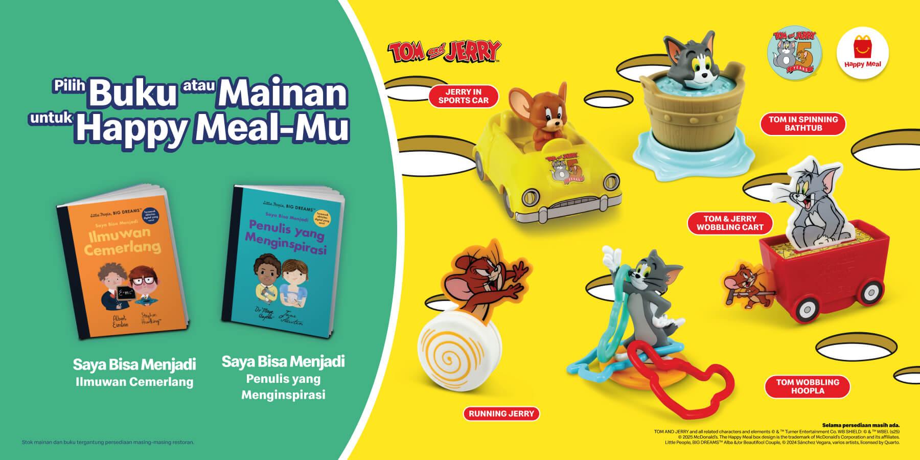 Promo Happy Meal McD Januari-Februari 2025 dapat Tom & Jerry