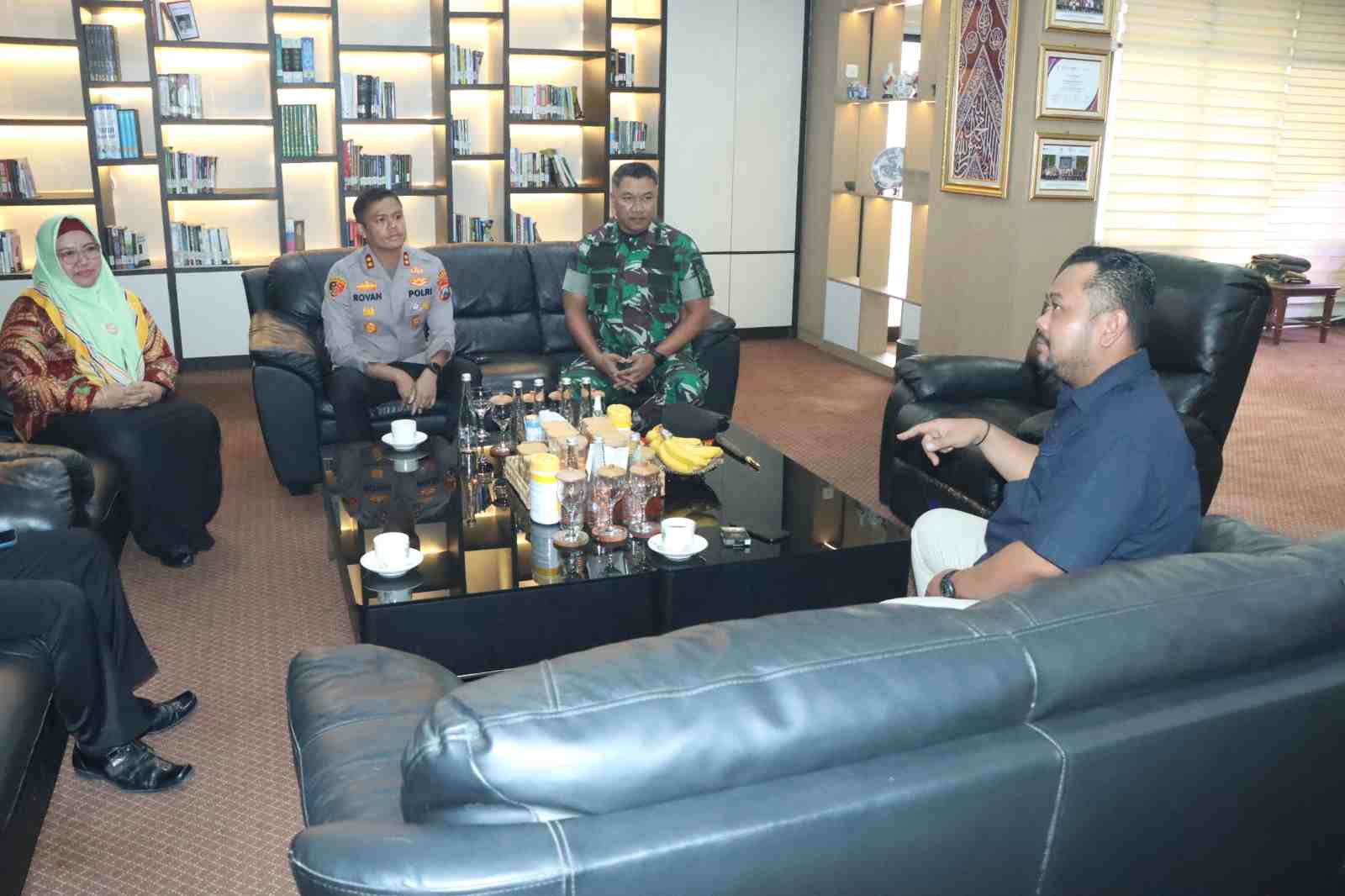 Kapolres Gresik AKBP Rovan Silaturahmi Bersama Forkopimda Jaga Kamtibmas di Kabupaten Gresik