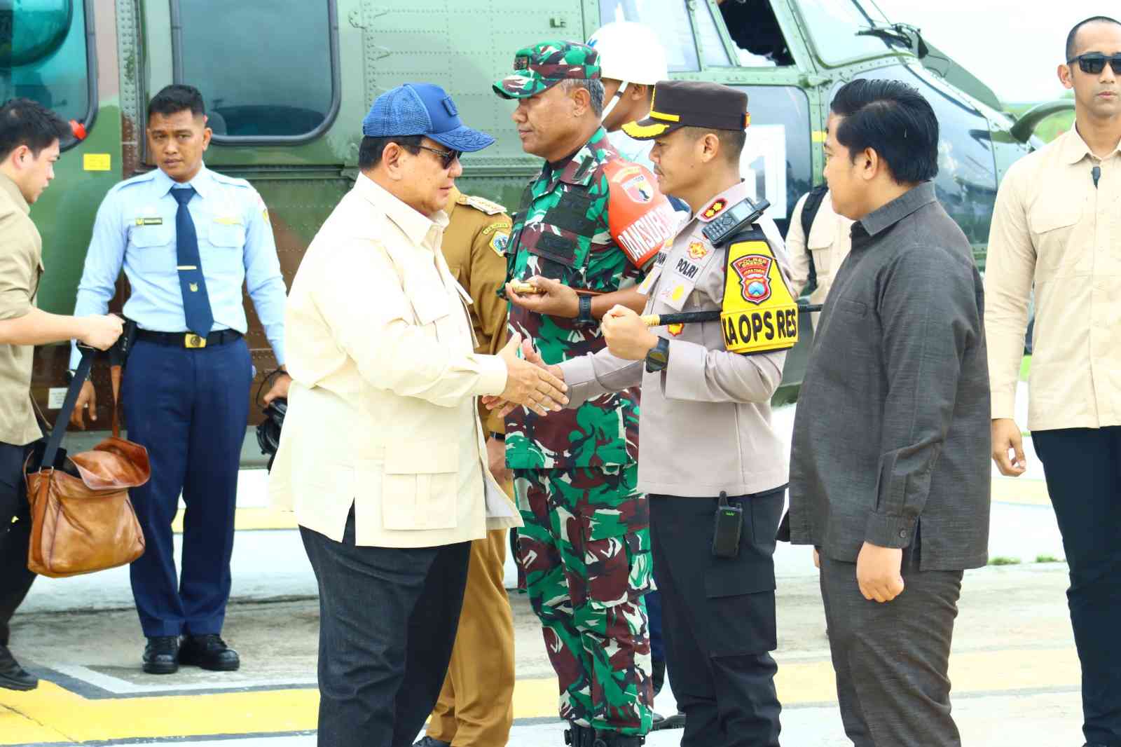 Kapolres Gresik Dampingi Kunjungan Kerja Presiden RI Prabowo ke Smelter PT. Freeport Indonesia