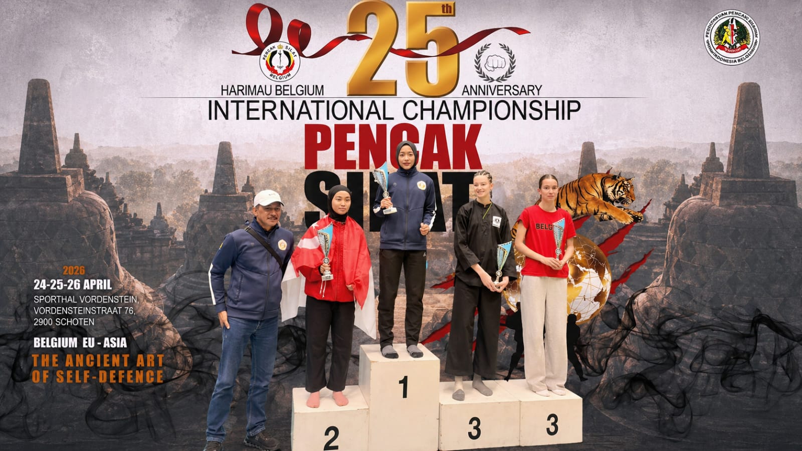 Polri Pimpin Timnas, Pencak Silat Indonesia Borong Emas di Belgia
