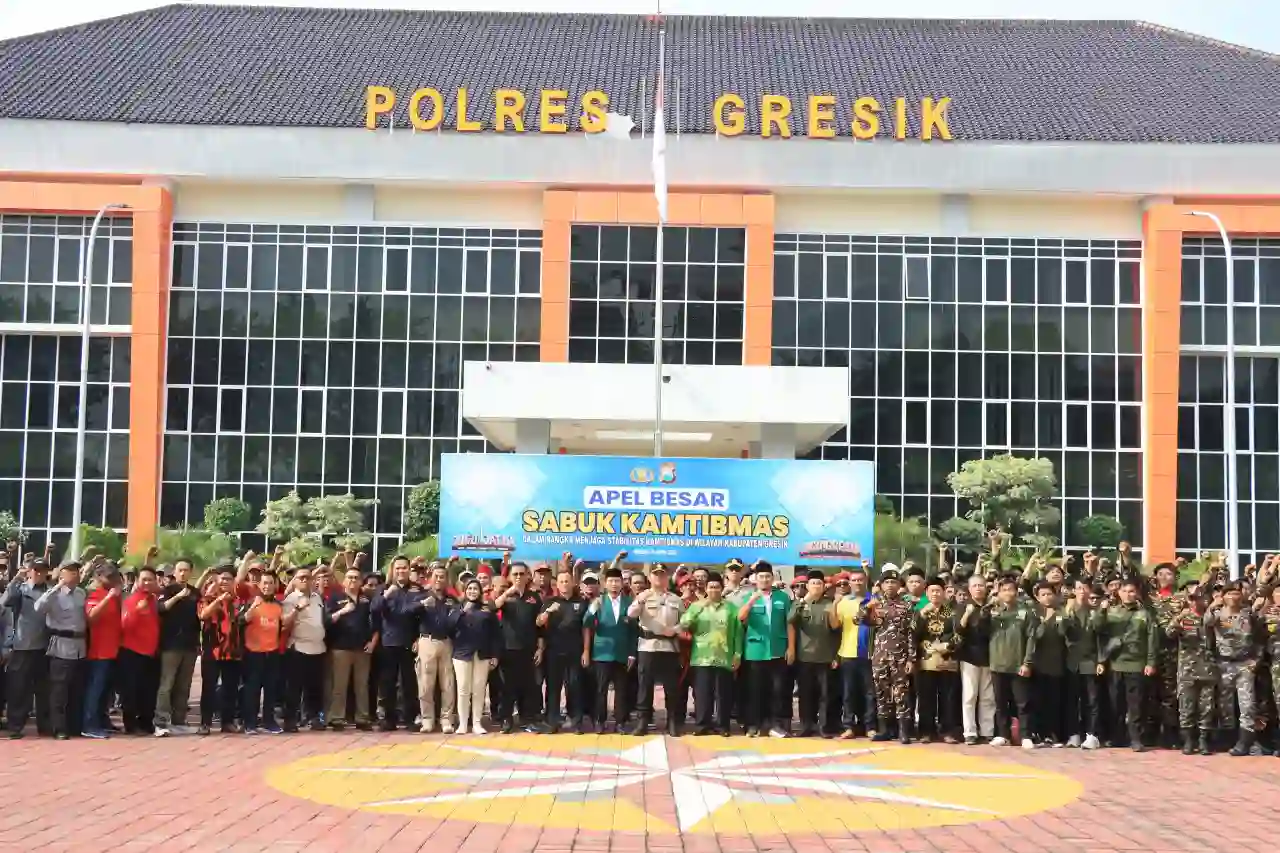 Kapolres Gresik Pimpin Apel Besar “Sabuk Kamtibmas”, Perkuat Sinergi Demi Stabilitas Wilayah